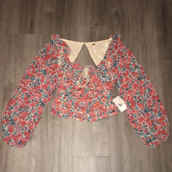 Free people mabel printed blouse
